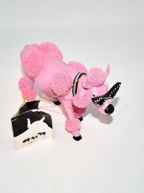 CowParade French Moodle Pink Poodle Cow Figurine #9146 Westland 2002 Retired Des